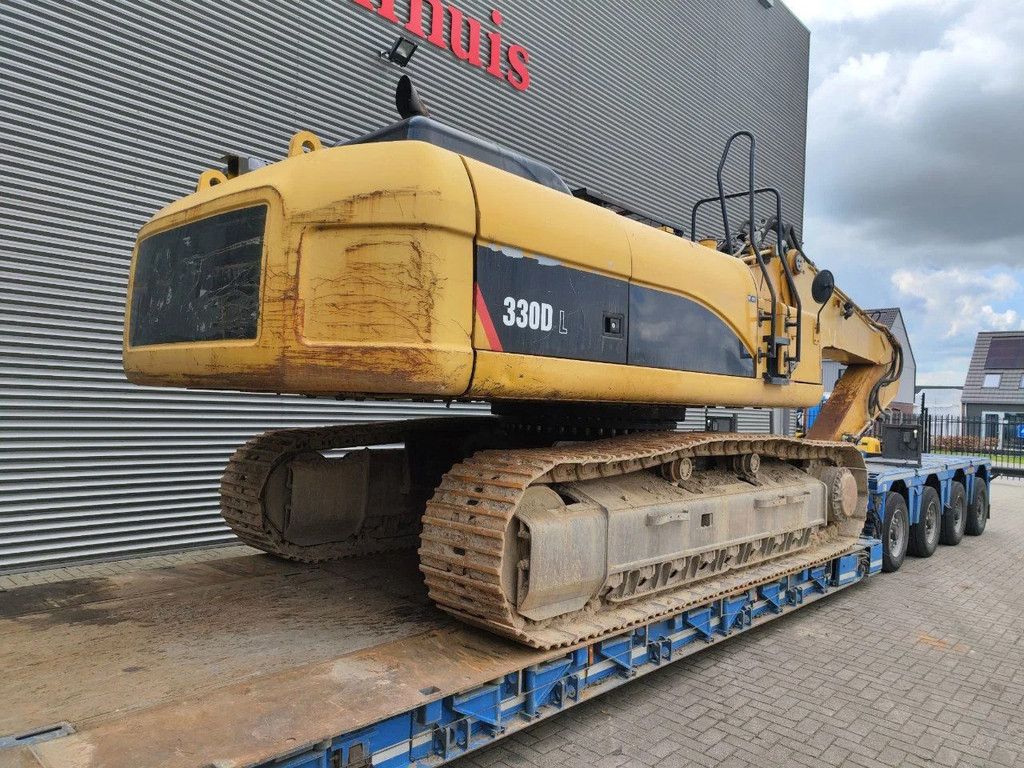 Caterpillar 330 UHD-DL Normal + Demolitionboom 21 Meter 2 x Oil Quick OQ80 Quick Hitch  German Machine!
