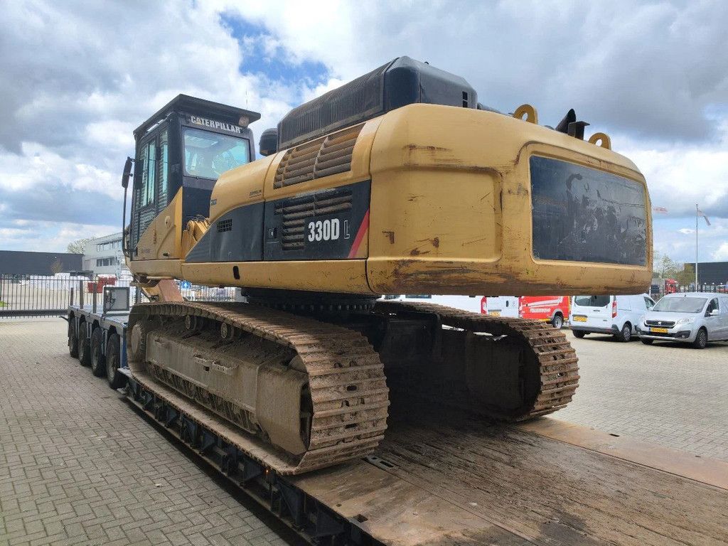 Caterpillar 330 UHD-DL Normal + Demolitionboom 21 Meter 2 x Oil Quick OQ80 Quick Hitch  German Machine!