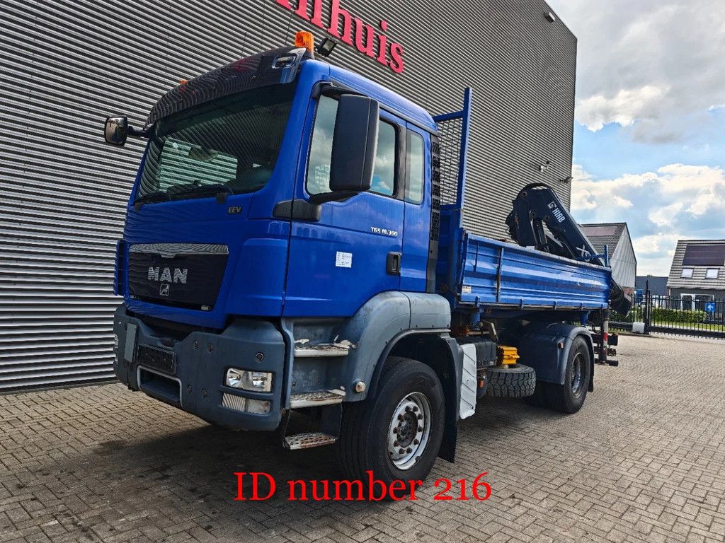 MAN 4x2 2 Seitenkipper Hiab 122 DS-3 Hiduo